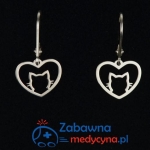 KOTEK kolczyki Pani Weterynarz ze srebra próby 925