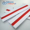 Czepek położnej bawełniany tradycyjny dla położnych z czerwonym paskiem - Czepek nie jest plastikowy, klasyczny czepek z bawełny czepek położniczy na głowę-czepki dla położnych położnictwo czepkowanie studia położnicze