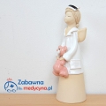 Ceramiczny anioł pielęgniarka, anioł dla pielęgniarki, figurka pielęgniarka, pielęgniarka pediatryczna, prezent dla pielęgniarki, pielęgniarka pediatryczna, pielęgniarka dziecięca, pielęgniarka pediatria, pielęgniarka miś, pielęgniarka małe dzieci