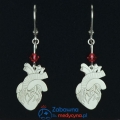 Kolczyki SERCE LUDZKIE z kryształkami SWAROVSKI srebro 925 - kolczyki srebrne serce ludzkie serce anatomiczne kolczyki srebro 925kolczyki klinika kardiochirurgii nowości 2022 dla lekarski dla kardiologa dla studentki medycyny medycyna 2022