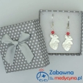 Kolczyki SERCE LUDZKIE z kryształkami SWAROVSKI srebro 925 - kolczyki srebrne serce ludzkie serce anatomiczne kolczyki srebro 925kolczyki klinika kardiochirurgii nowości 2022 dla lekarski dla kardiologa dla studentki medycyny medycyna 2022