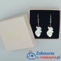 Kolczyki SERCE LUDZKIE z kryształkami SWAROVSKI srebro 925 - kolczyki srebrne serce ludzkie serce anatomiczne kolczyki srebro 925kolczyki klinika kardiochirurgii nowości 2022 dla lekarski dla kardiologa dla studentki medycyny medycyna 2022