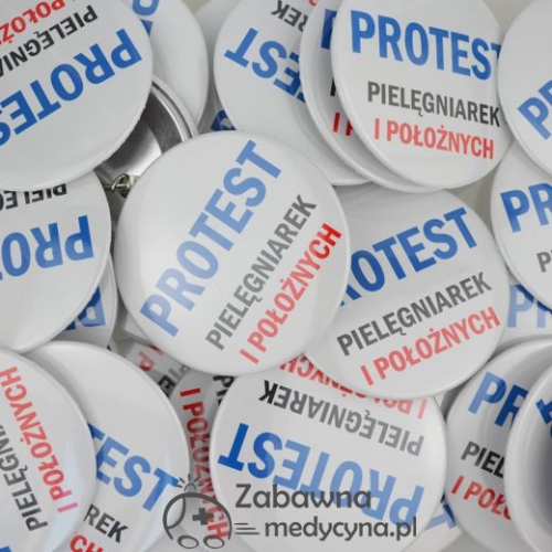Przypinka PROTEST PIELĘGNIAREK I POŁOŻNYCH