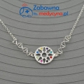 Naszyjnik DNA z rozetą SWAROVSKI srebro 925 poziomy, prezent dla Mamy lekarki, prezent dla genetyka, prezent dla super kobiety medyk, medyczny prezent, DNA na codzień, studentki medycyny, elegancki prezent medyczny, prezenty ekskluzywne dla medyka