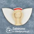 ceramiczna położna ze skrzydełkami, aniołek położna, anioł położna, figurka położna, figurka dla położnej, pomysł na prezent dla położnej, prezent dla położnej, upominek dla położnej, podziękowanie dla położnej,