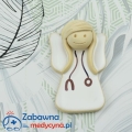 Mały ceramiczny aniołek dla lekarki