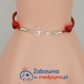 Bransoletka sznurkowa z mini neuronem srebro 925 neuron biżuteria 2022 neurologia gadżet prezent oddział neurologii podziękowanie komórka nerwowa 2d neuron bransoletka medyczna hit super niepełnosprawność ruchowa