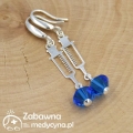 Kolczyki pielęgniarskie STRZYKAWKA ze swarovskim srebro 925 kolczyk dla pielęgniarki kolczyki dla studentki pielęgniarstwa medyczny ślub kolczyki z niebieskim dla panny młodej studentka pielęgniarstwa studia z pielęgniarstw medyczna impreza hit
