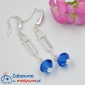 Kolczyki pielęgniarskie STRZYKAWKA ze swarovskim srebro 925 kolczyk dla pielęgniarki kolczyki dla studentki pielęgniarstwa medyczny ślub kolczyki z niebieskim dla panny młodej studentka pielęgniarstwa studia z pielęgniarstw medyczna impreza hit