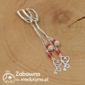 Autorskie długie kolczyki stetoskop srebro 925  awangardowe kolczyki dla medyka prezent dla wykładowcy medycyny stetoskop stetoskopem symbol medycyny kolczyk Lekarka Pani Doktor Ratowniczka Studentka Medycyny medyczny ślub