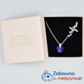 naszyjnik serce EKG swarovski, kardiogram,  prezent studentka medycyny, prezent pielęgniarka, prezent fizjoterapeutka, naszyjnik medyczny, naszyjnik ze srebra próby 925, ekg swarovski, naszyjnik ze swarovskim medyk EKG