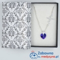naszyjnik serce EKG swarovski, kardiogram,  prezent studentka medycyny, prezent pielęgniarka, prezent fizjoterapeutka, naszyjnik medyczny, naszyjnik ze srebra próby 925, ekg swarovski, naszyjnik ze swarovskim medyk EKG