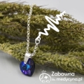 naszyjnik serce EKG swarovski, kardiogram,  prezent studentka medycyny, prezent pielęgniarka, prezent fizjoterapeutka, naszyjnik medyczny, naszyjnik ze srebra próby 925, ekg swarovski, naszyjnik ze swarovskim medyk EKG