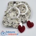 Kolczyki SWAROVSKI SERCE srebro 925 serce anatomia heart serduszko kolczyki srebrne kolczyki ze srebra uniwersalne kolczyki dla Kobiety Mamy Cioci Babci hit prezent super dla każdej Pani Medyk biżuteria