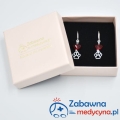 Kolczyki łapka z łapką Swarovski srebro 925- kot pies kotek piesek łapa kolczyki prezent dla studentki weterynarii biżuteria kolczyki z łapką kolczyki animals help kolczyki swarovski biżuteria zwierzakoluba 2022 hodowczyni treserka zwierząt behawiorystka