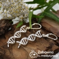 DNA biżuteria medyczna DNA kolczyki kolczyki studentka medycyny kolczyki genetyk kolczyki dla Pani genetyk genetyczka kolczyki biolog kolczyki Pani Weterynarz kolczyki z DNA adenina kwas deoksyrybonukleinowy prezent molekularne matura