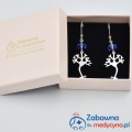 Kolczyki NEURON i SWAROVSKI bicone sapphire srebro 925 genetyka neuron DNA kolczyki kolczyki medyczne medyczne kolczyki kolczyki svarovski kolczki swarowski kolczyki srebro 925 elegancka biżuteria medyczna kolczyki przewodnictwo nerwowe