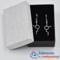 Kolczyki dopamina wykonane ze srebra próby 925 prezent dla studentki medycyny neurologia studentka medycyny neuroprzekaźnik sesja medyczna z neurologi sesja biochemia mózg chemia dopamina kolczyki z dopaminą kolczyki dopamina