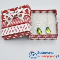 Kolczyki KOTEK Swarovski łezka Scarabaeus Green srebro 925 studentka weterynarii prezent dla studentki Weterynarii prezent dla kociary prezent dla miłośniczki kotów super kot kot vet wet wetka studia weterynaryjne hit kot behawiorystka hodowca kotów