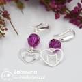Kolczyki KOTEK Swarovski różowy srebro 925 kot kotek kolczyki kotek kocie kolczyki prezent dla studentki weterynarii biżuteria z kotem kocie kolczyki z kotem kolczyki kotek serce kotek kolczyki swarovski różowy ciemnoróżowy biżuteria kociary 2022