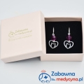 Kolczyki KOTEK Swarovski różowy srebro 925 kot kotek kolczyki kotek kocie kolczyki prezent dla studentki weterynarii biżuteria z kotem kocie kolczyki z kotem kolczyki kotek serce kotek kolczyki swarovski różowy ciemnoróżowy biżuteria kociary 2022