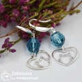 Kolczyki KOTEK Swarovski niebieski srebro 925 kot kotek kolczyki kotek kocie prezent dla studentki weterynarii biżuteria z kotem kocie kolczyki z kotem kolczyki serce kotek kolczyki swarovski niebieski biżuteria kociary 2022 behawiorystka hodowca kotów