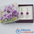 Kolczyki KOTEK Swarovski różowy srebro 925 kot kotek kolczyki kotek kocie kolczyki prezent dla studentki weterynarii biżuteria z kotem kocie kolczyki z kotem kolczyki kotek serce kotek kolczyki swarovski różowy ciemnoróżowy biżuteria kociary 2022