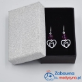 Kolczyki KOTEK Swarovski różowy srebro 925 kot kotek kolczyki kotek kocie kolczyki prezent dla studentki weterynarii biżuteria z kotem kocie kolczyki z kotem kolczyki kotek serce kotek kolczyki swarovski różowy ciemnoróżowy biżuteria kociary 2022