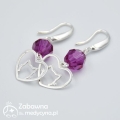 Kolczyki KOTEK Swarovski różowy srebro 925 kot kotek kolczyki kotek kocie kolczyki prezent dla studentki weterynarii biżuteria z kotem kocie kolczyki z kotem kolczyki kotek serce kotek kolczyki swarovski różowy ciemnoróżowy biżuteria kociary 2022