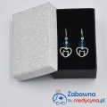 Kolczyki KOTEK Swarovski niebieski srebro 925 kot kotek kolczyki kotek kocie prezent dla studentki weterynarii biżuteria z kotem kocie kolczyki z kotem kolczyki serce kotek kolczyki swarovski niebieski biżuteria kociary 2022 behawiorystka hodowca kotów
