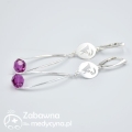 Kolczyki WETERYNARIA Swarovski Fuchsia srebro 925 studentka weterynarii Pani Weterynarz vet wet wetka gabinet weterynaryjny Mama Weterynarz Walentynki Weterynarz hit prezent Dzień Mamy Dzień Kobiet Boże Narodzenie pod choinkę prezent