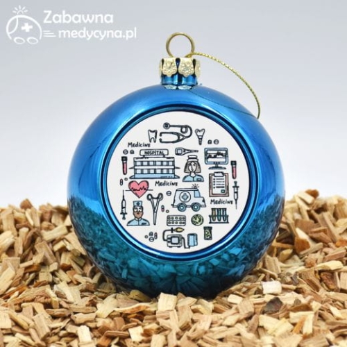 Bombka niebieska ZABAWNA MEDYCYNKA
