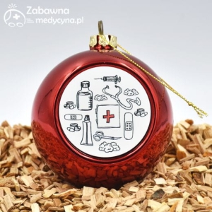 Bombka czerwona NIEZBĘDNIK medyczny