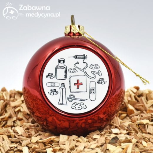 Bombka czerwona NIEZBĘDNIK medyczny
