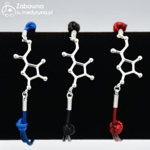 WITAMINA C bransoletka molekularna na sznurku ze srebrem 925