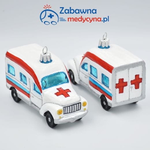 Bombka ratownika KARETKA, bombka, medyczna bombka, medyk bombka, bombki medyczne, bombka doktor, bombka lekarz, Boże Narodzenie, prezent dla lekarza, prezent dla ratownika, bombka ambulans, bombka karetka, choinka ratownik, choinka lekarz