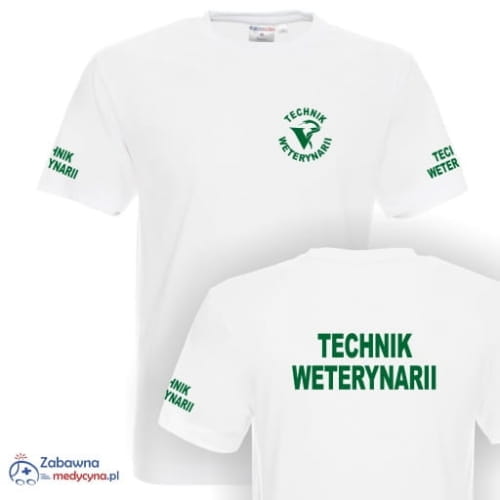 BAZAREK - Koszulka męska TECHNIK WETERYNARII symbol weterynarii