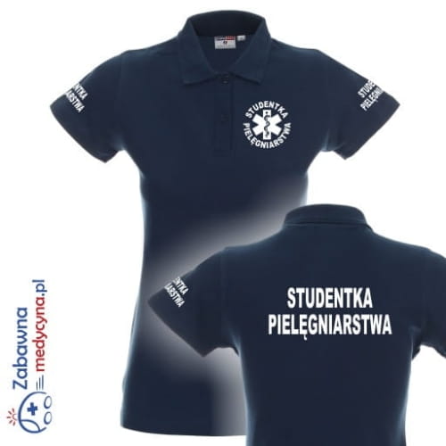 BAZAREK - Polo damskie STUDENTKA PIELĘGNIARSTWA eskulap