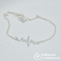 biżuteria dla Lekarki-biżuteria medyczna-biżuteria sznurek srebro EKG- biżuteria EKG-linia życia-linia EKG-linia serca-elektrokardiogram-bransoletka dla Pani Doktor-bransoletka Pielęgniarka- sklep zabawna medycyna