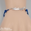 MIDWIFE położna bransoletka na sznurku ze srebrem 925 położnej   bransoletka dla położnej  prezent dla położnej prezenty położna studentka położnictwa biżuteria biżuteria dla położnej  polozna  wzór położna  napis położna nie czepek położniczy  nie czepek