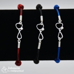 STETOSKOP bransoletka medyczna na sznurku ze srebrem 925