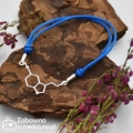 Bransoletka sznurkowa SEROTONINA srebro 925 biżuteria medyczna psychiatra psycholog psycholożka prezent serotonina srebro 925 bransoletka z serotoniną oddział psychiatrii podziękowanie biżuteria molekularna hit super tania
