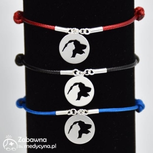 Bransoletka sznurkowa dla lekarza weterynarii srebro 925