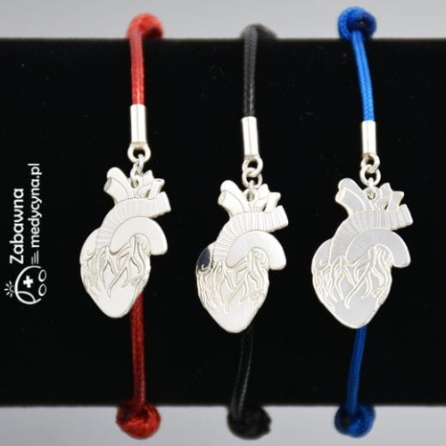 anatomia serce anatomiczne kardiologia reanimacja serce płaskie zawieszka serce bransoletka z sercem pierwsza pomoc krwiodawstwo pielęgniarka kardiologiczna oddział kardiologii biżuteria walentynki medyk