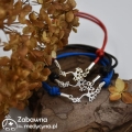Bransoletka sznurkowa z mini neuronem srebro 925 neuron biżuteria 2022 neurologia gadżet prezent oddział neurologii podziękowanie komórka nerwowa 2d neuron bransoletka medyczna hit super niepełnosprawność ruchowa