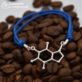 biżuteria molekularna kawa kofeina biżuteria medyczna biżuteria srebro medycyna molekuły sznurek kawoszka prezent dla kobiety kochającej kawę bez kawy nie żyję poranna kawa jest super bransoletka z kawą hit super fajny