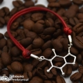 biżuteria molekularna kawa kofeina biżuteria medyczna biżuteria srebro medycyna molekuły sznurek kawoszka prezent dla kobiety kochającej kawę bez kawy nie żyję poranna kawa jest super bransoletka z kawą hit super fajny