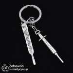 Brelok medyczny: strzykawka i termometr