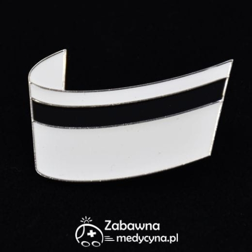 Czepek przypinka pielęgniarski czepki czarny pasek dla pielęgniarek prezent dla pielęgniarki hit prezent pielęgniarka czarne paski przypinki czepki pielęgniarskie super elegancki wygląd promocja zawodu pielęgniarki