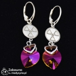 RADIOLOGIA kolczyki z Swarovskim Astral Pink srebro 925